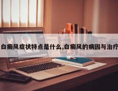 白癜风症状特点是什么,白癜风的病因与治疗
